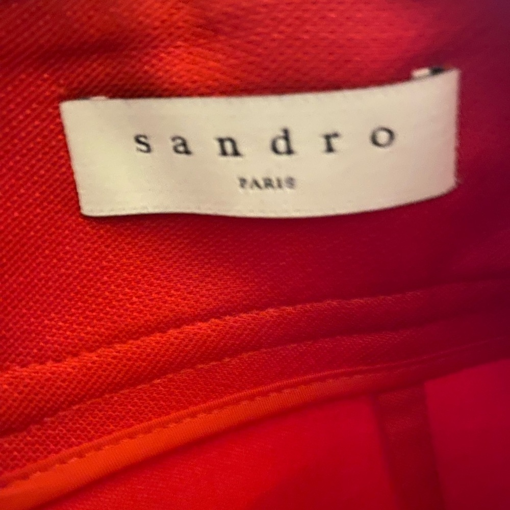 Sandro Red  Ruffle Embellished Mini Skirt - Picture 6 of 9